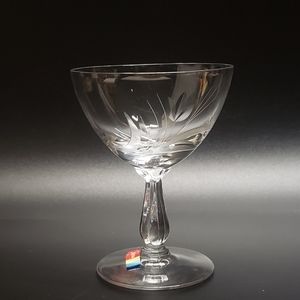 Vintage Fostoria Spray Cut Crystal Liquor Cocktail Glass